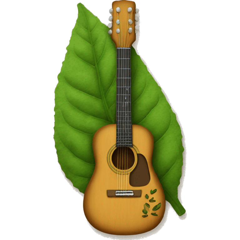 guitar made out of leaves and dirt emoji