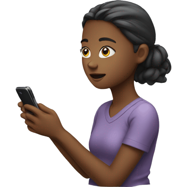 Girl watching her phone  emoji