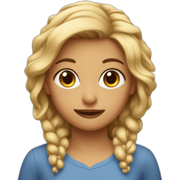 Une fille emoji