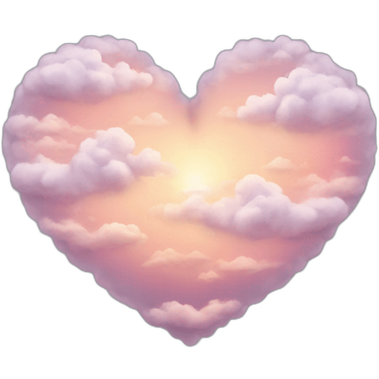 heart shaped clouds emoji