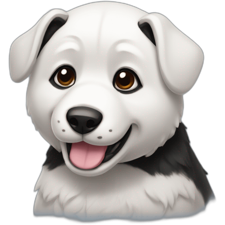 Chien sur panda emoji