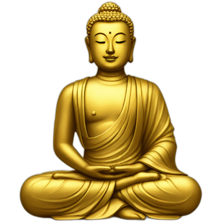 golden buddha with a boy emoji