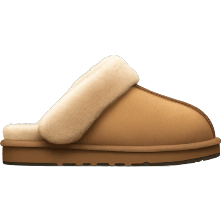 cozy light brown ugg slippers emoji