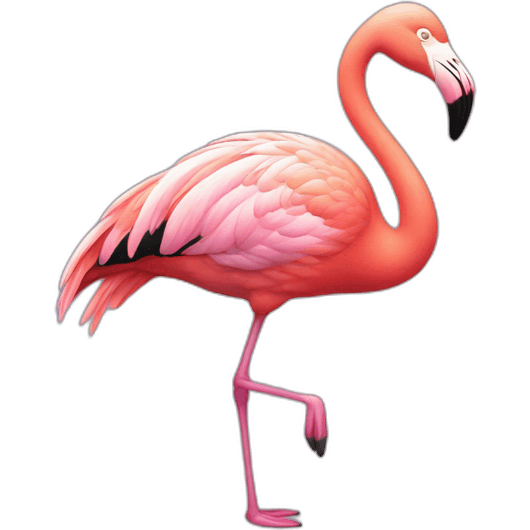 Pink flamingo happy emoji