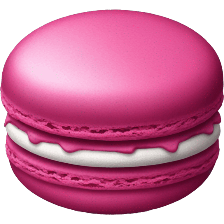 Realistic magenta macaroon emoji