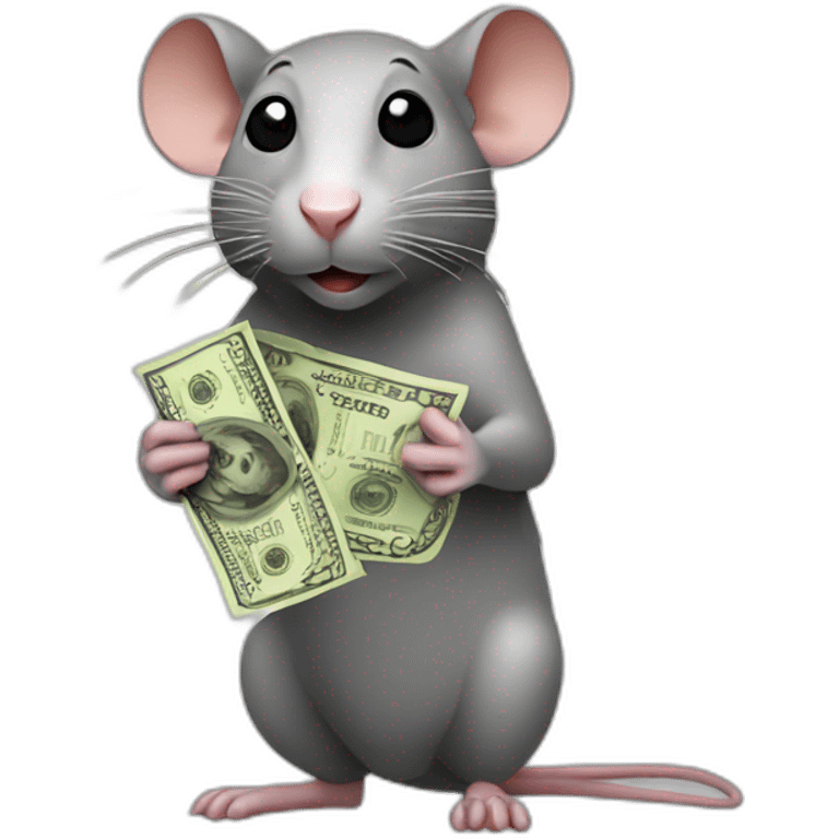 Rat with money emoji