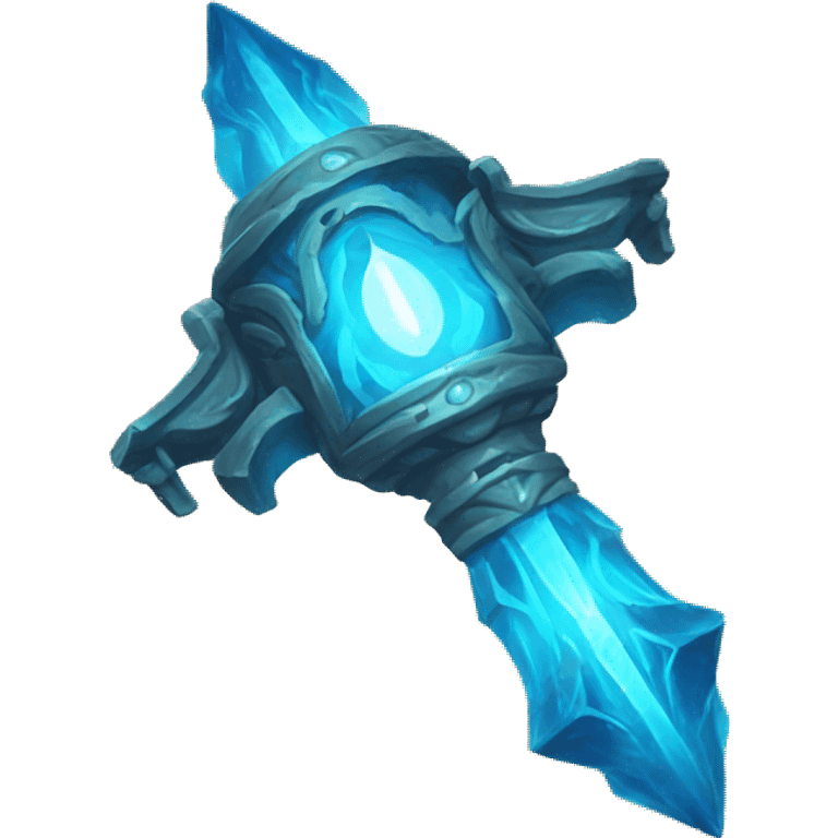 a glowing pure blue magical artifact emoji