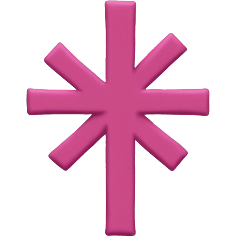 Pink cross emoji