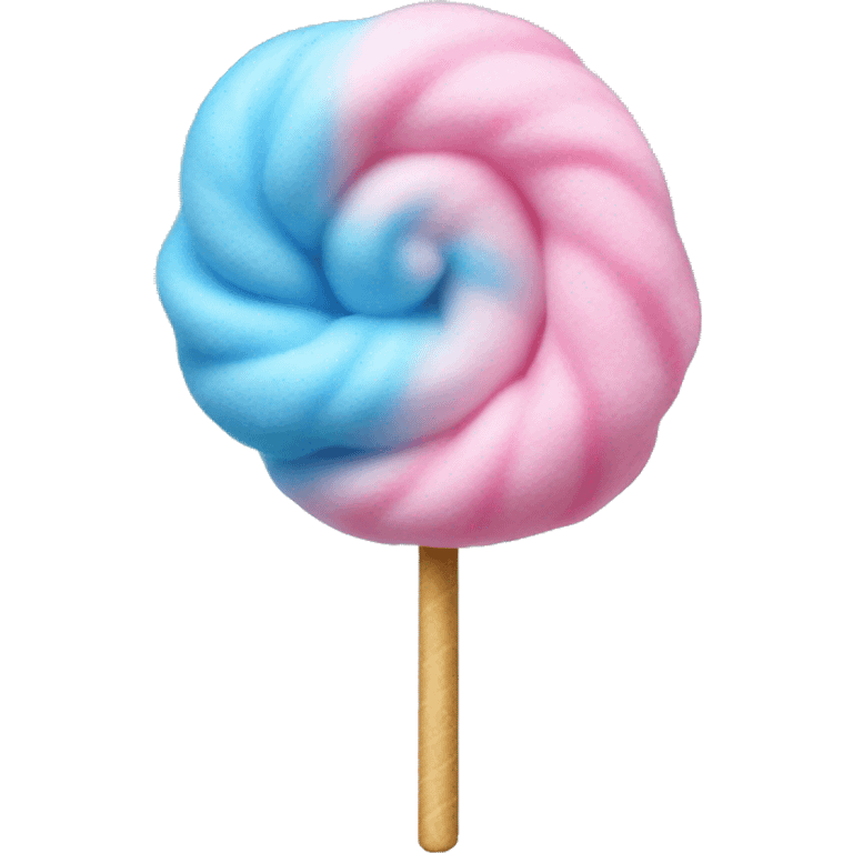 Pink and blue swirled cotton candy emoji