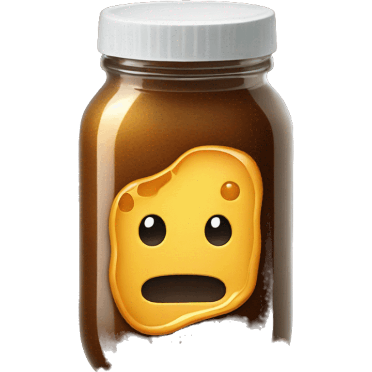 coffee grounds and honey liquid mix in a jar no wand emoji