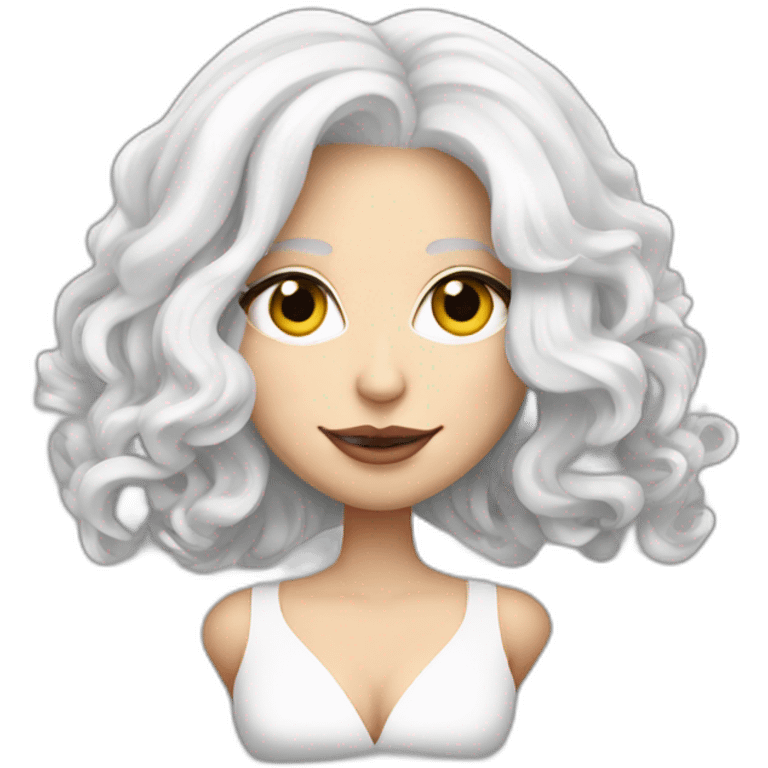 lady gaga singer white hair emoji