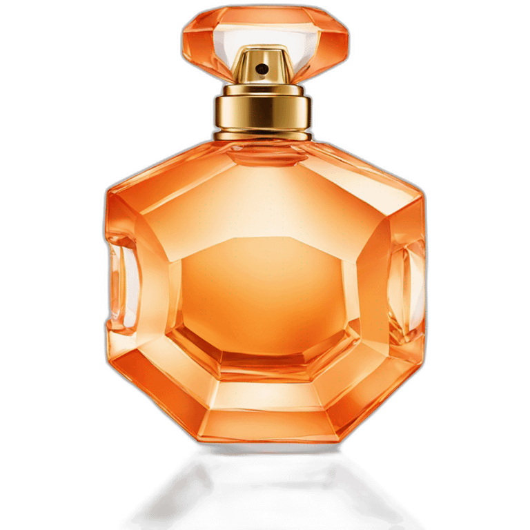 Iconic Luxury Octogonal Crystal Fragrance Bottle Orange Tint emoji