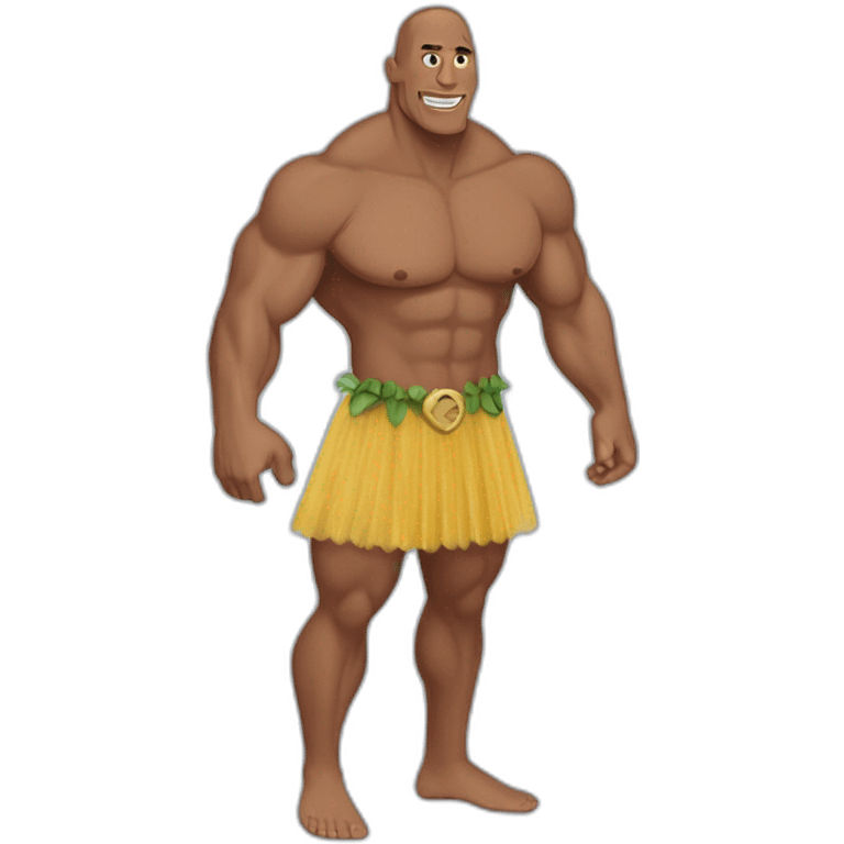 Dwayne Johnson en tutu emoji