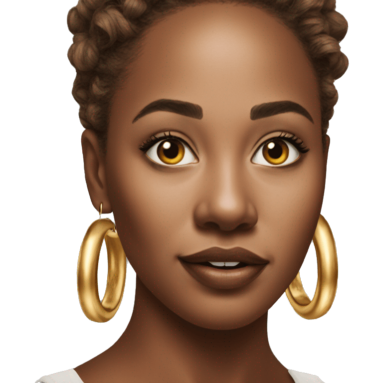 chunky gold hoop earrings emoji