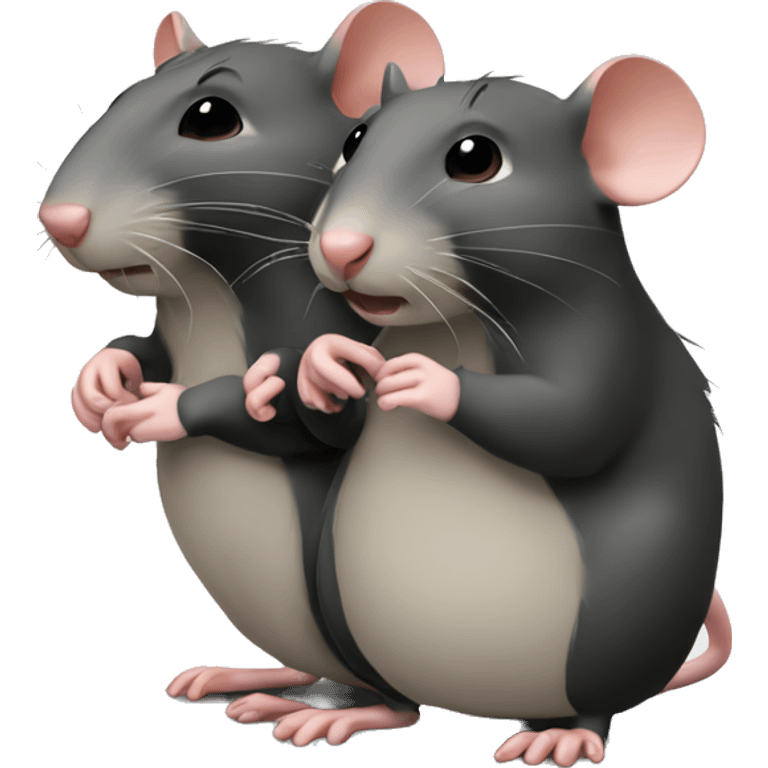 rats gossiping emoji