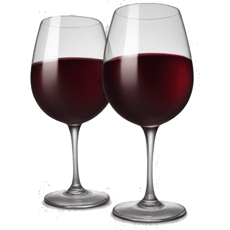 2 Red wine glasses cheering emoji