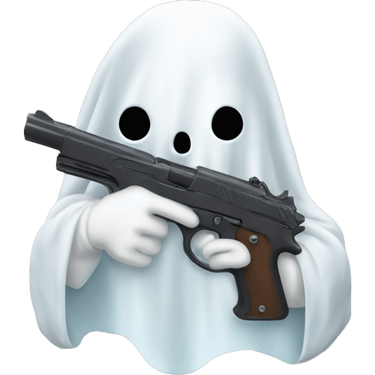 ghost with a gun emoji