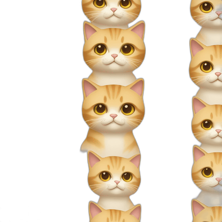 British shorthair cat, golden gradient emoji