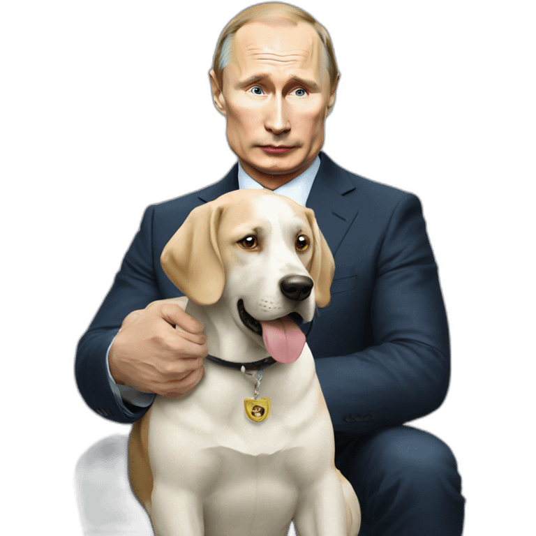 putin with dog emoji