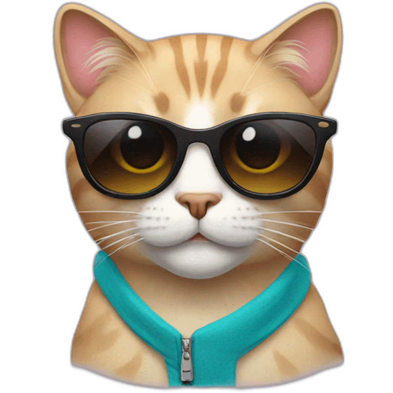 Cat with sunglasses emoji