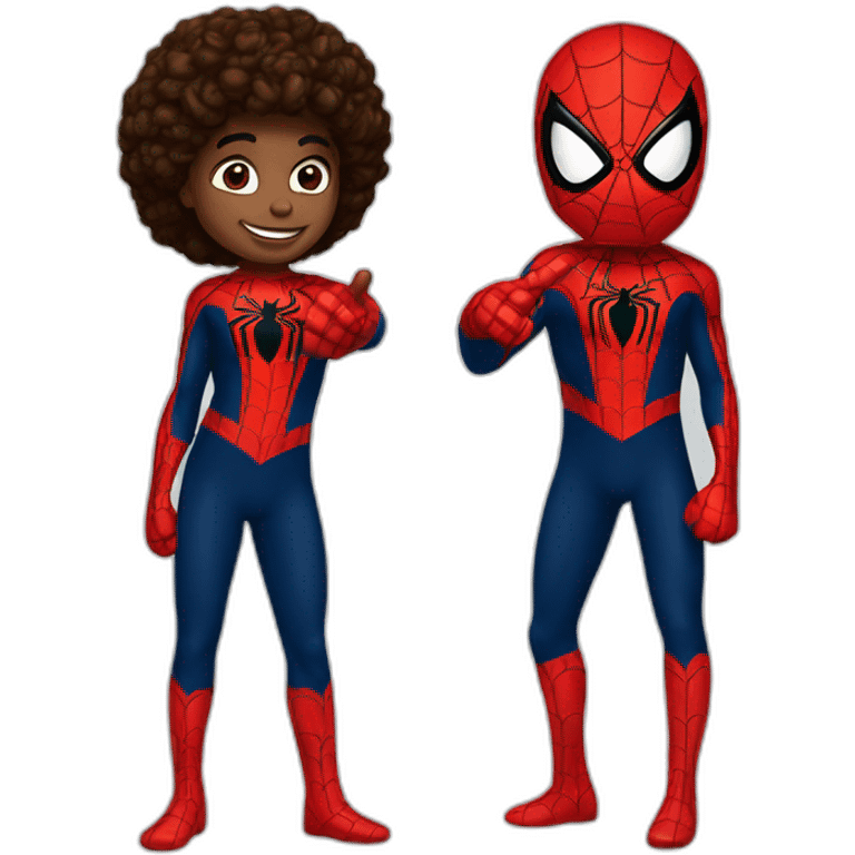 Mj and spiderman emoji