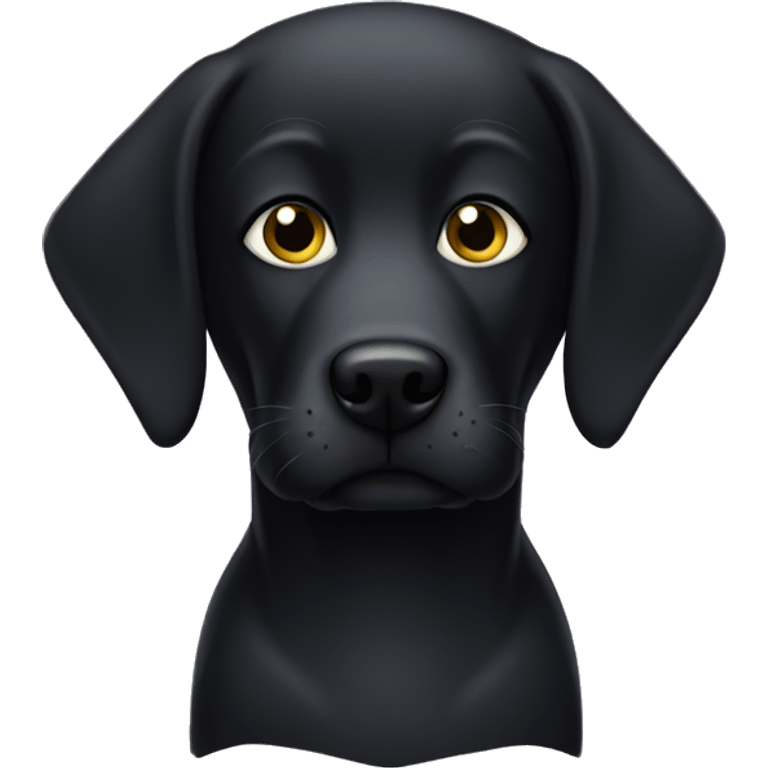 black lab wearing thief mask emoji