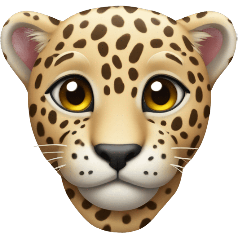 Cute jaguar with love shaped in his eyes emoji