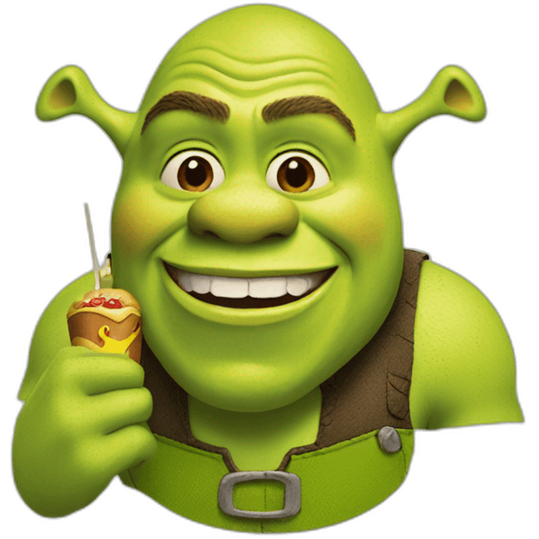 shrek eating mcdo emoji