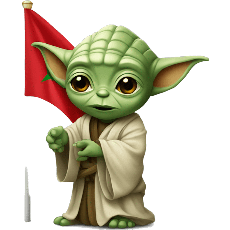 YODA HOLDING MOROCCO FLAG emoji