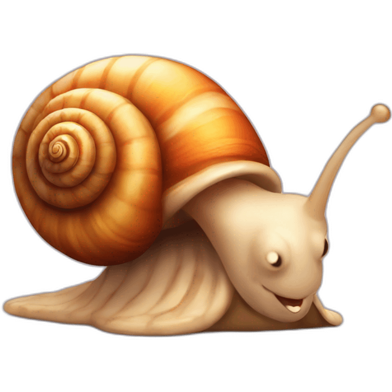 A  cute snail emoji