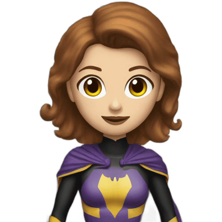 batgirl with brown hair and cash emoji