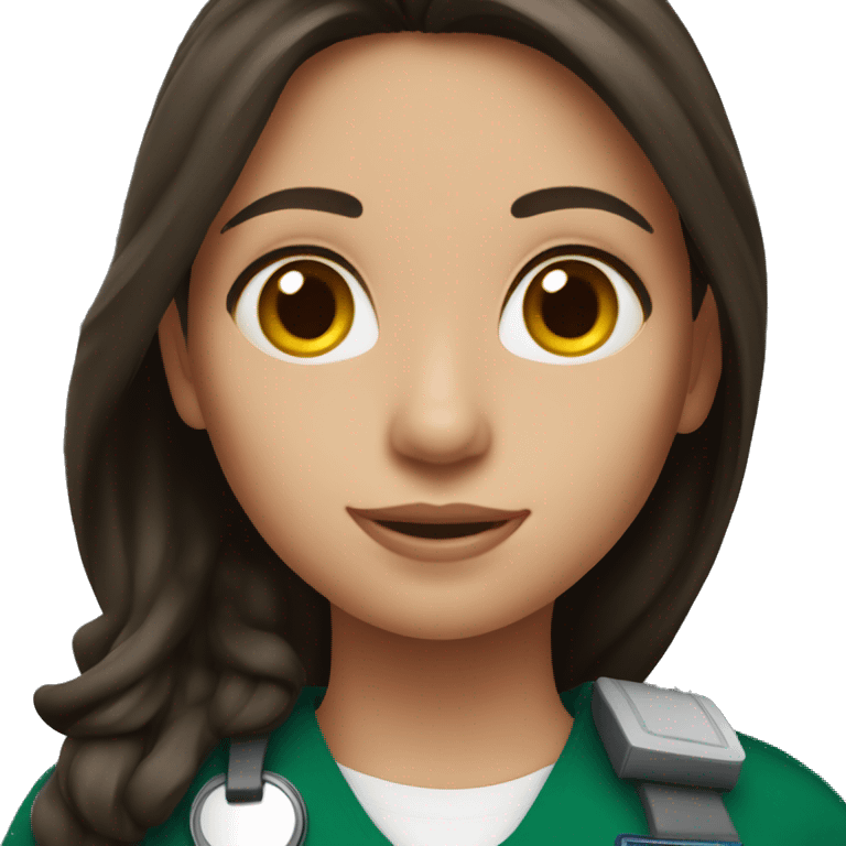 Paramedic brunette emoji