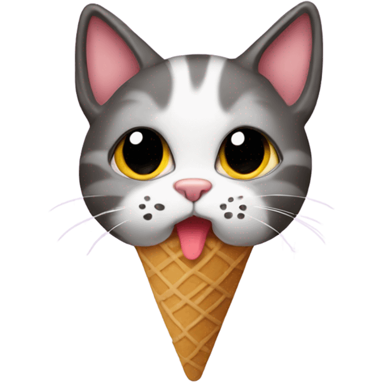 Cat eat ice cream  emoji