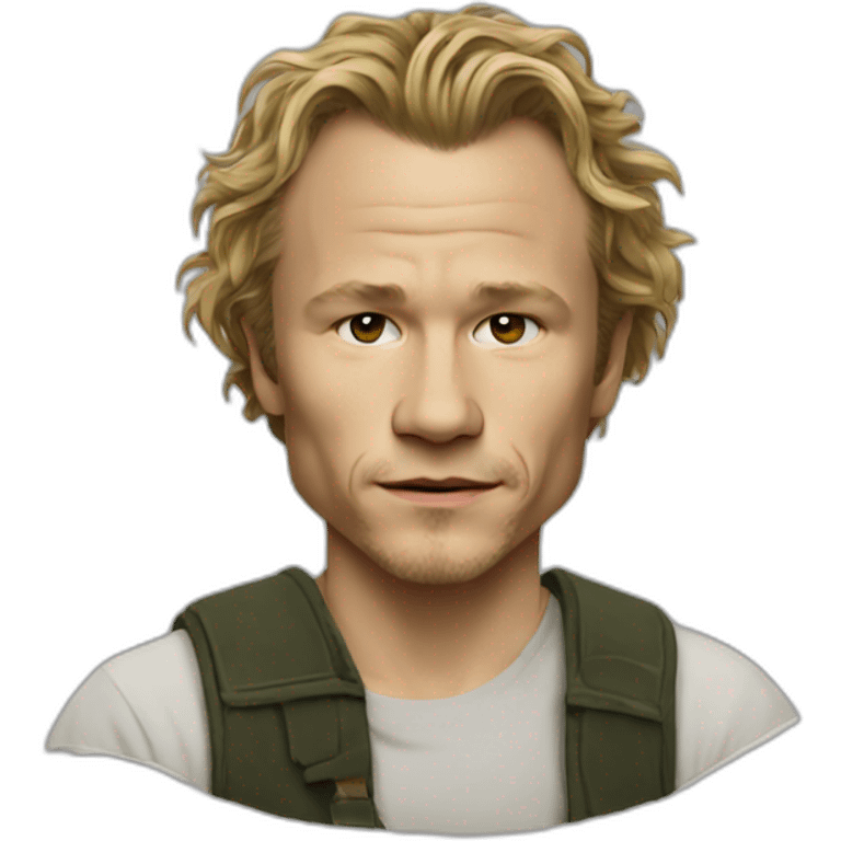 Heath Ledger wearing tee emoji