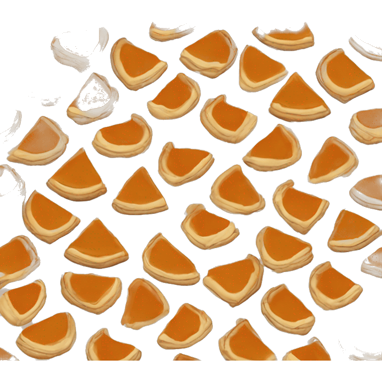 Slice of pumpkin pie with cream emoji