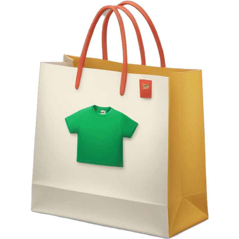 shopping, bag, lacoste t-shirt emoji