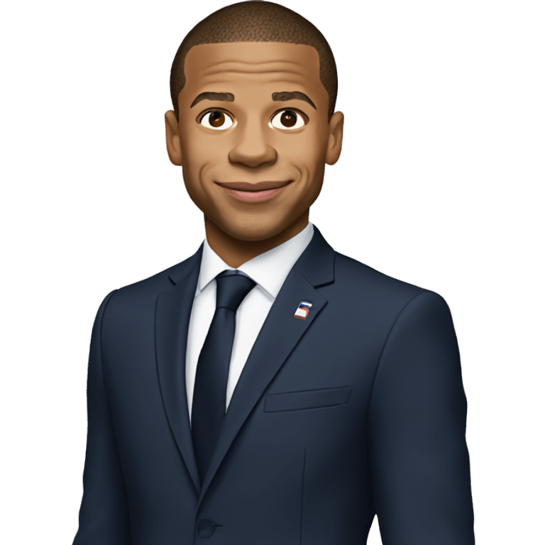 Macron embrasse mbappe emoji