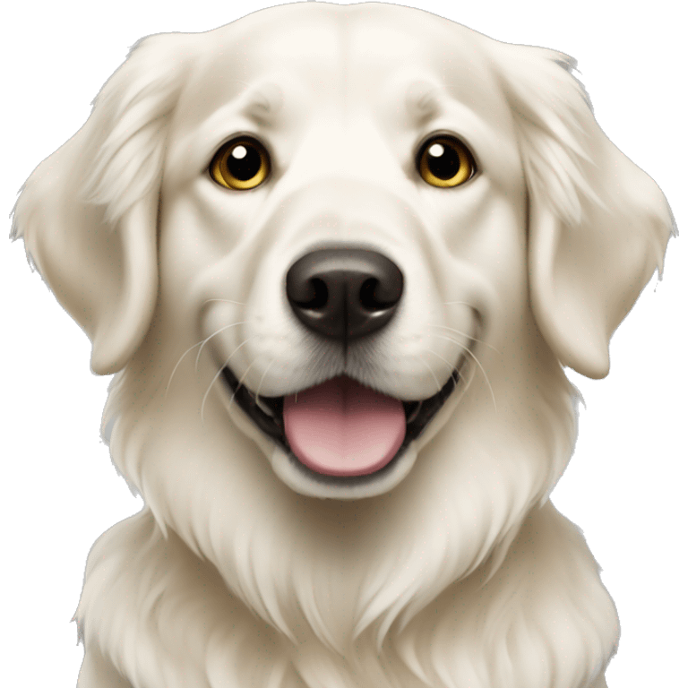 White golden retriever emoji