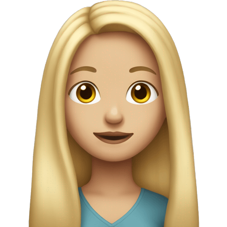 Girl with long blonde hair emoji