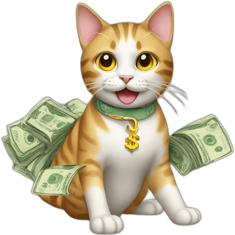 Cat with money  emoji