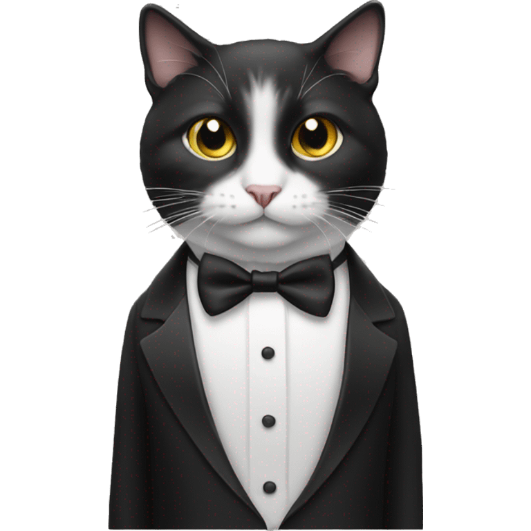 Cat wearing a tuxedo  emoji