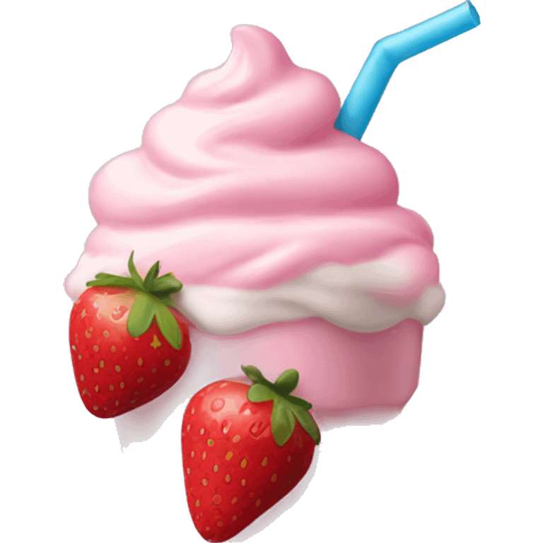 Strawberry milkshake  emoji