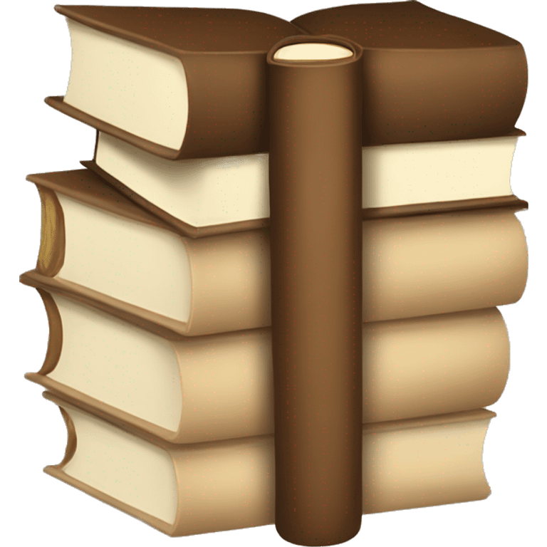 Beige and brown books  emoji