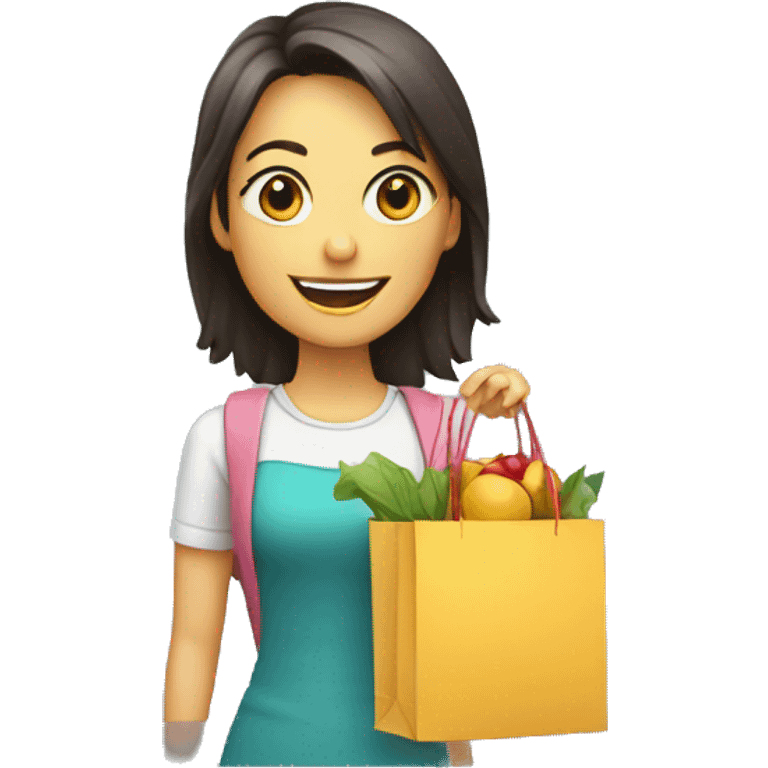 compras con texto de gracias emoji