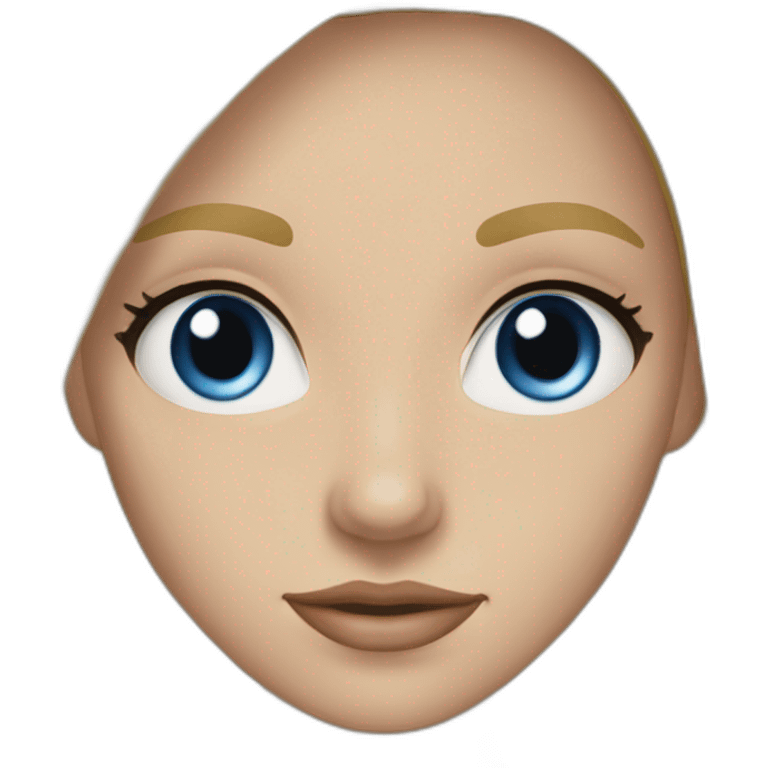 Fille blonde lisse yeux bleus emoji