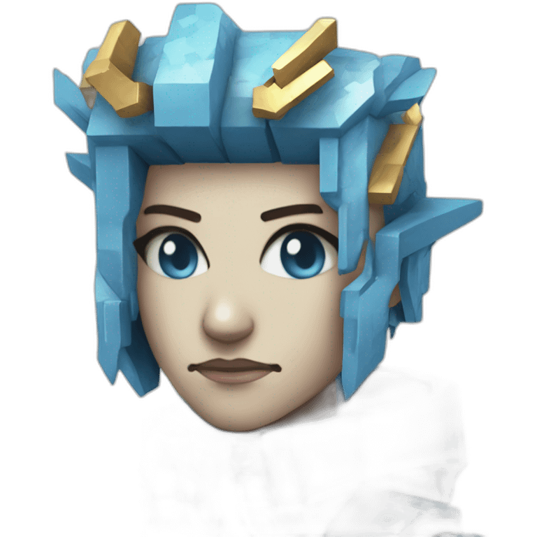 Minecraft Articuno Cyberpunk Head emoji