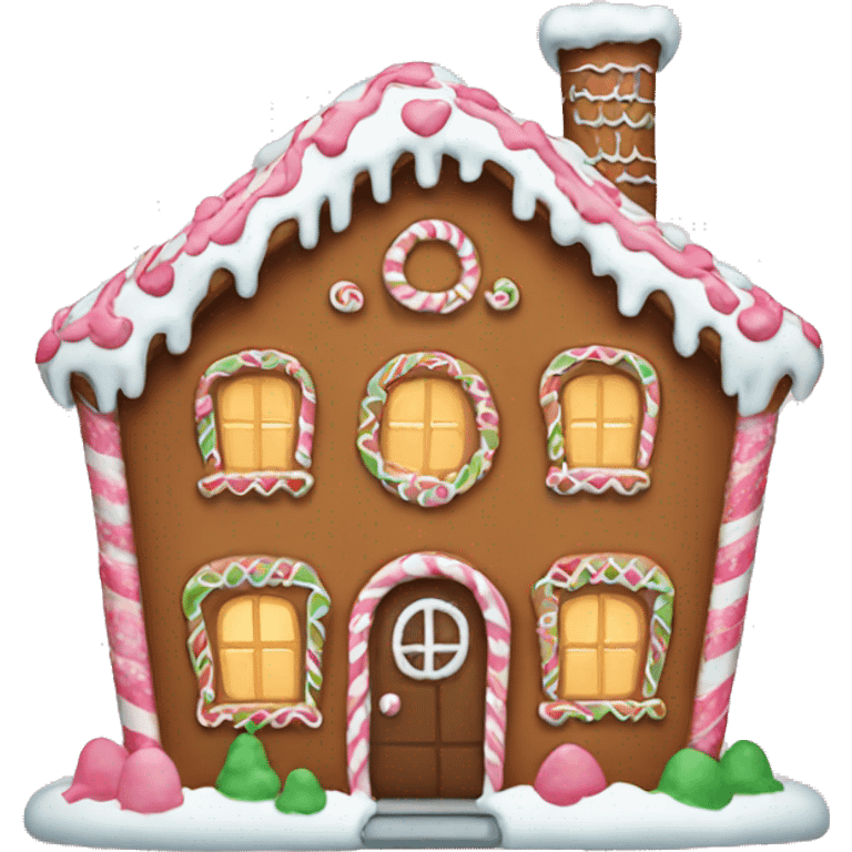 girly gingerbread house emoji