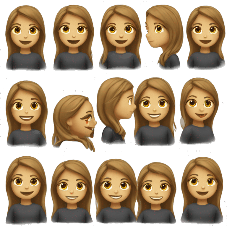 Girls talking emoji