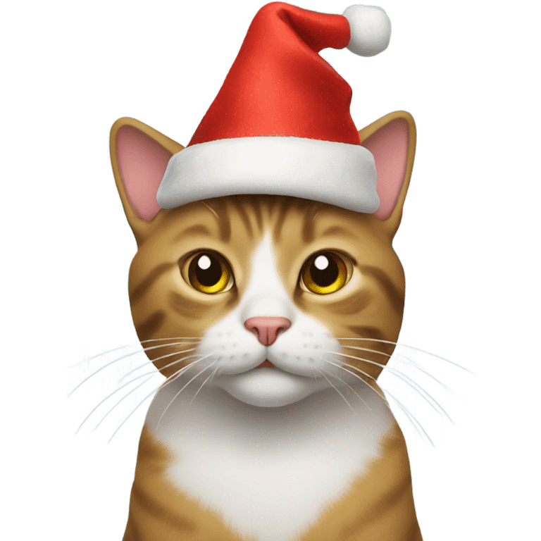 Cat in Christmas hat  emoji