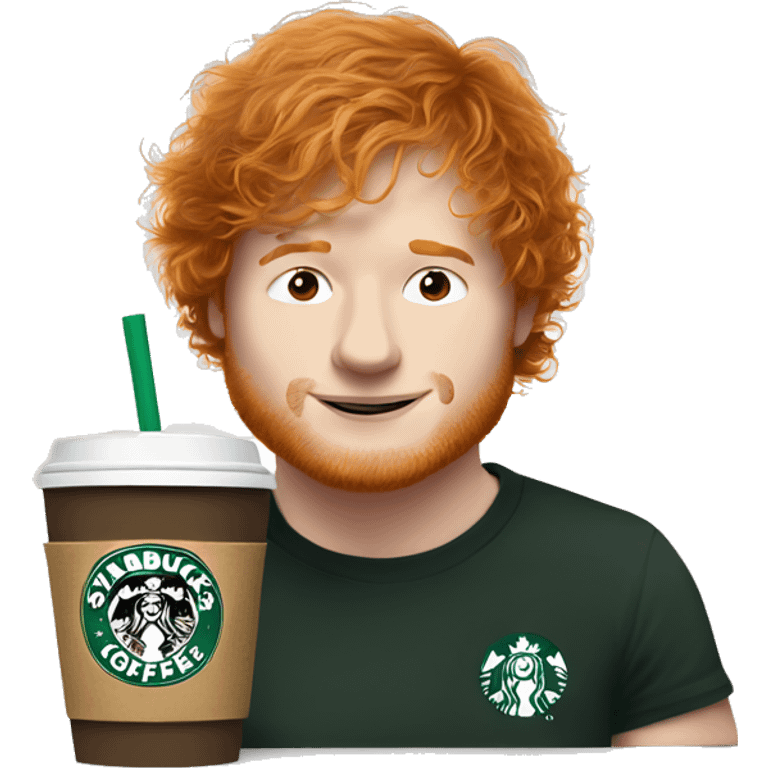 Ed Sheeran Drinking Starbucks coffee emoji